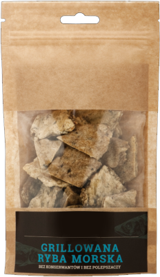 grillowana ryba morska dla psa